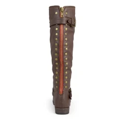 Journee Collection Womens Spokane Studded Riding Boots