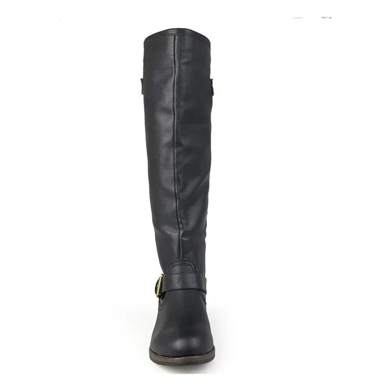 Journee Collection Womens Spokane Studded Riding Boots