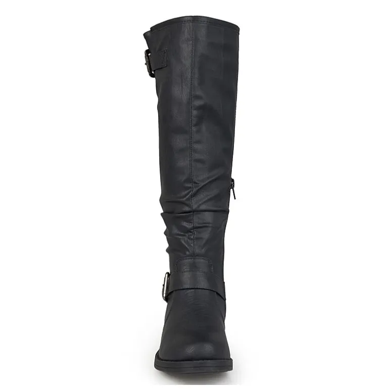 Journee Collection Womens Stormy Buckle-Accented Riding Boots