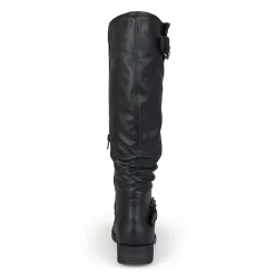Journee Collection Womens Stormy Buckle-Accented Riding Boots