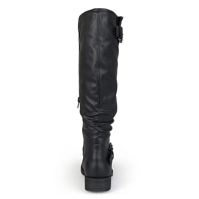 Journee Collection Womens Stormy Buckle-Accented Riding Boots