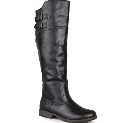 Journee Collection Womens Tori Double-Buckle Knee-High Riding Boots