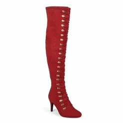 Journee Collection Womens Trill Stiletto Heel Over the Knee Boots