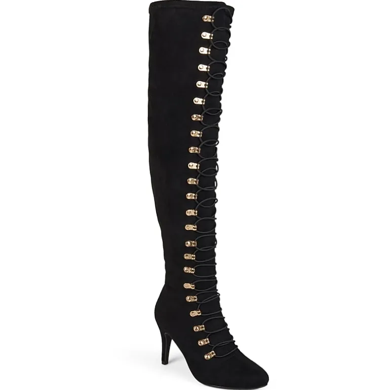Journee Collection Womens Trill Stiletto Heel Over the Knee Boots