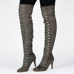 Journee Collection Womens Trill Stiletto Heel Over the Knee Boots