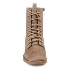 Journee Collection Womens Vienna Block Heel Combat Boots