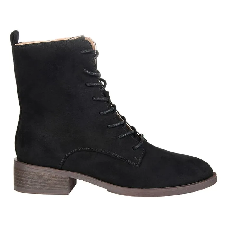 Journee Collection Womens Vienna Block Heel Combat Boots