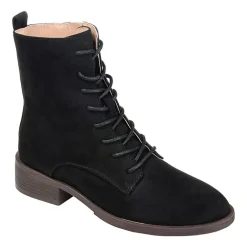 Journee Collection Womens Vienna Block Heel Combat Boots