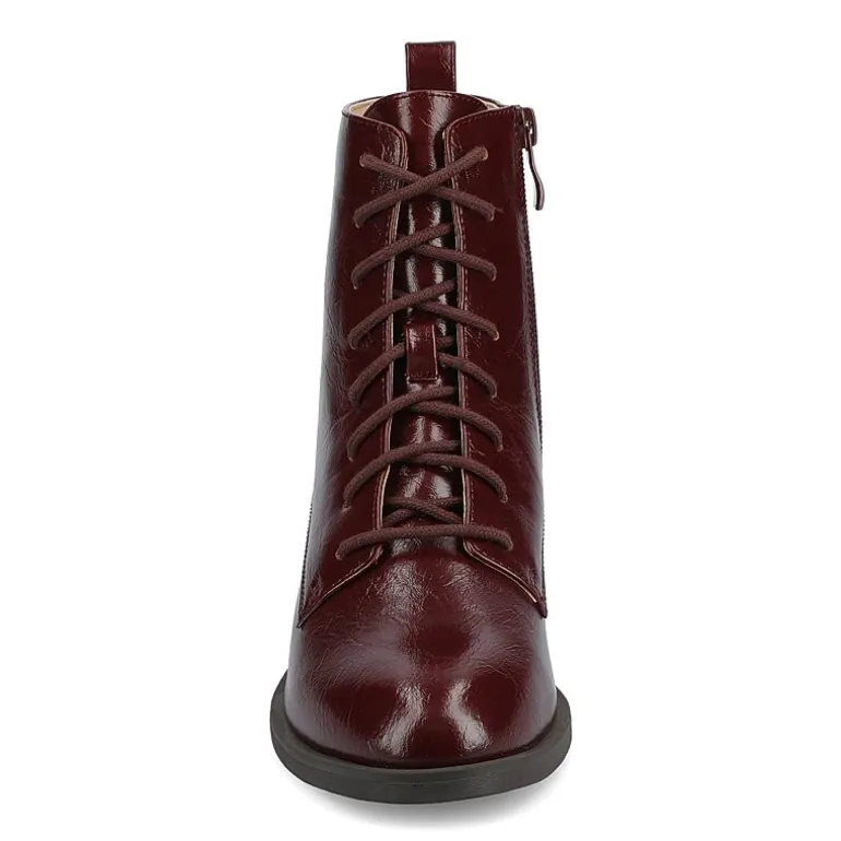 Journee Collection Womens Vienna Block Heel Combat Boots