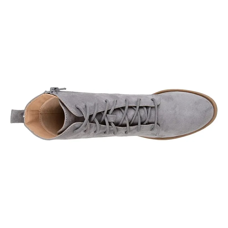 Journee Collection Womens Vienna Block Heel Combat Boots
