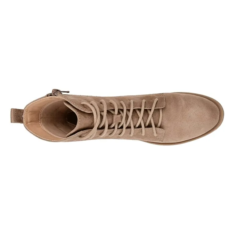 Journee Collection Womens Vienna Block Heel Combat Boots