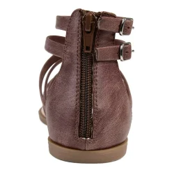 Journee Collection Womens Zailie Criss Cross Strap Flat Sandals