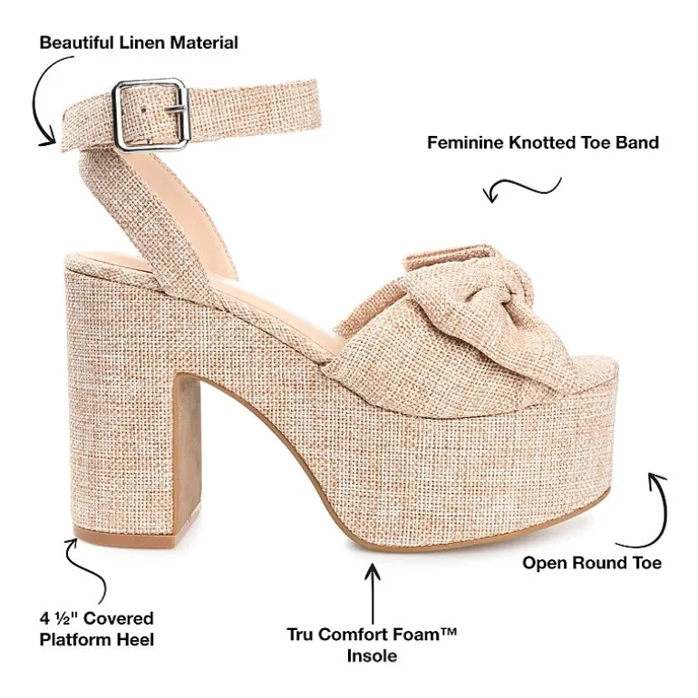 Journee Collection Zenni Womens Round Open Toe Block Heel Pumps