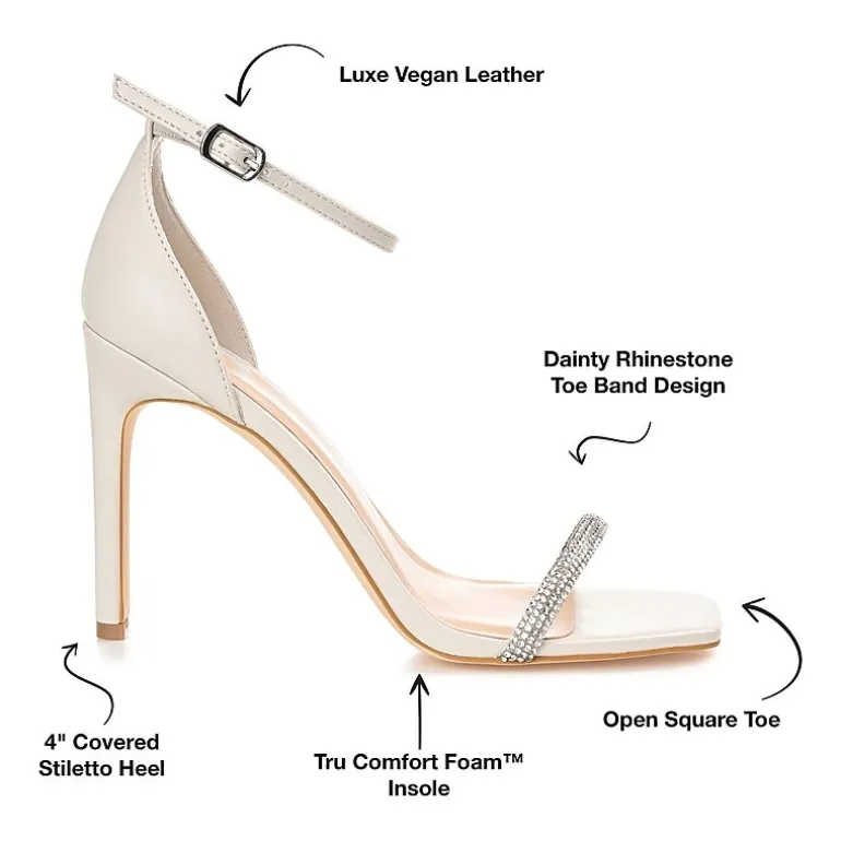 Journee Collection Zoya Womens Round Open Toe Stiletto Heel Pumps