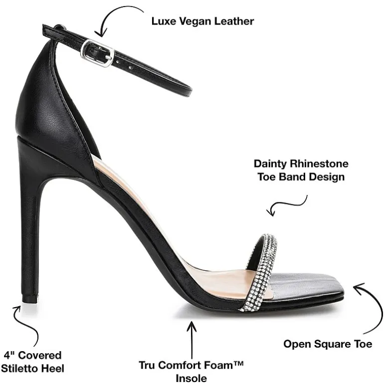 Journee Collection Zoya Womens Round Open Toe Stiletto Heel Pumps