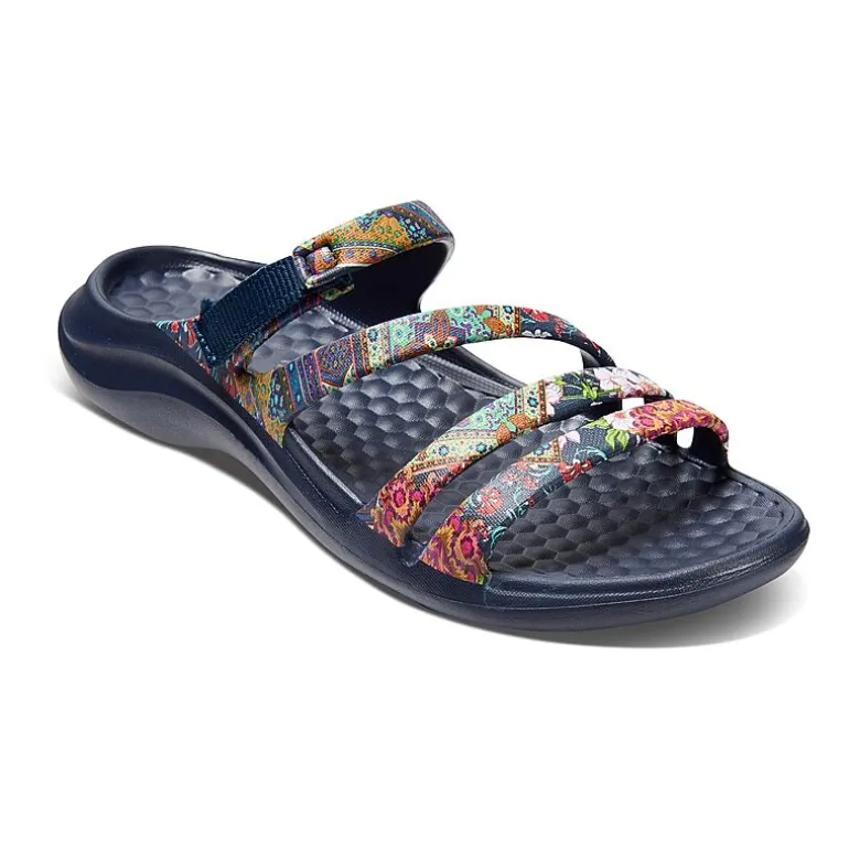 joybees® Womens Graphic Lakeshore Slide Sandals