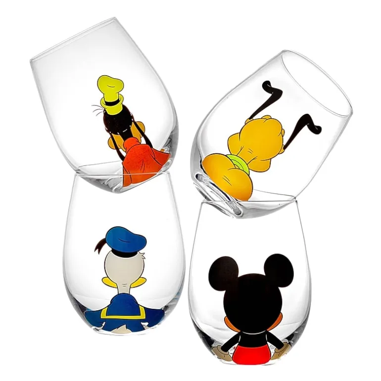 Joyjolt Disney Squad 4-pc. Wine Glass