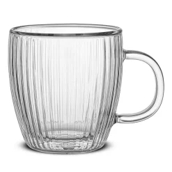 Joyjolt Fluted Savor Double Wall 5.4oz Set Espresso Cup