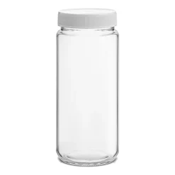 Joyjolt Glass Juice Bottles With Lids (White) 8-pc. Water Bottle
