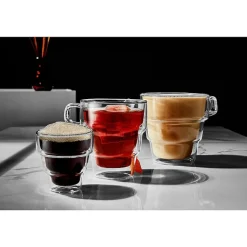 Joyjolt Pila Double Walled Glass Tea - 10 Oz - Set Of 2 Coffee Mug
