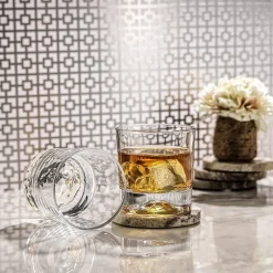 Joyjolt Radiant Tumblers - 10 Oz - Set Of 4 Double Old Fashioned