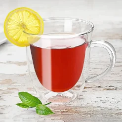 Joyjolt Serene Double Wall Insulated Glass Coffee Mug