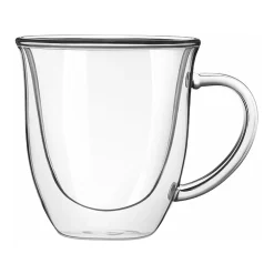 Joyjolt Serene Double Wall Insulated Glass Coffee Mug