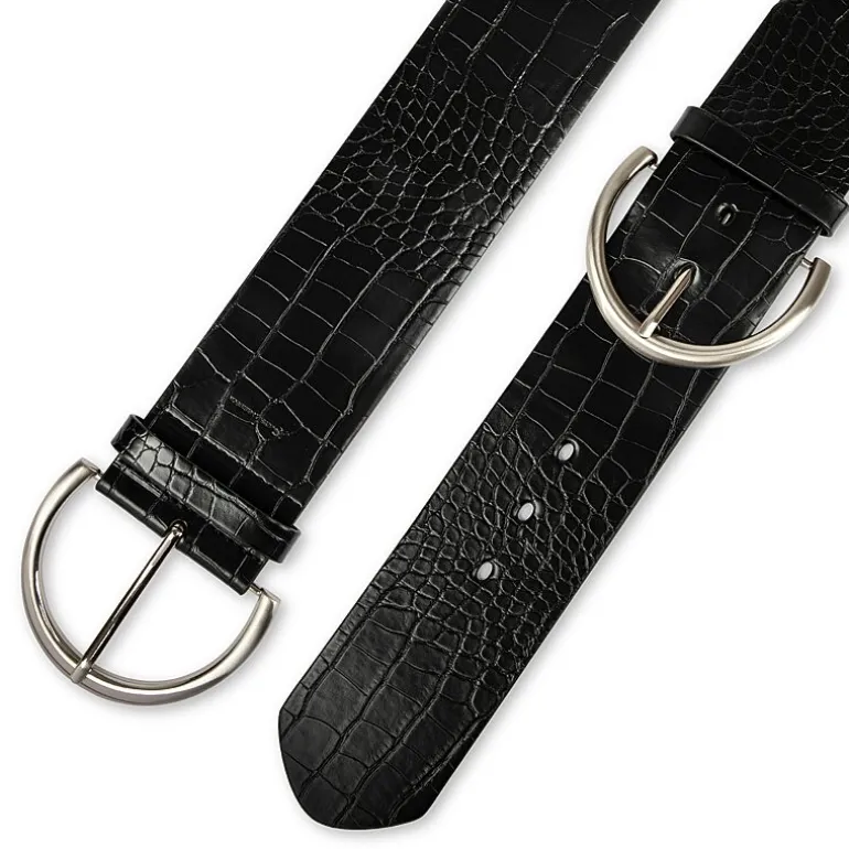 JS Jessica Simpson 2.5" Double Bucke Womens Belt