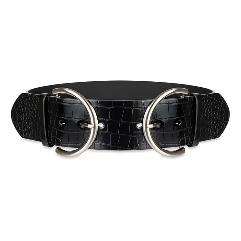 JS Jessica Simpson 2.5" Double Bucke Womens Belt
