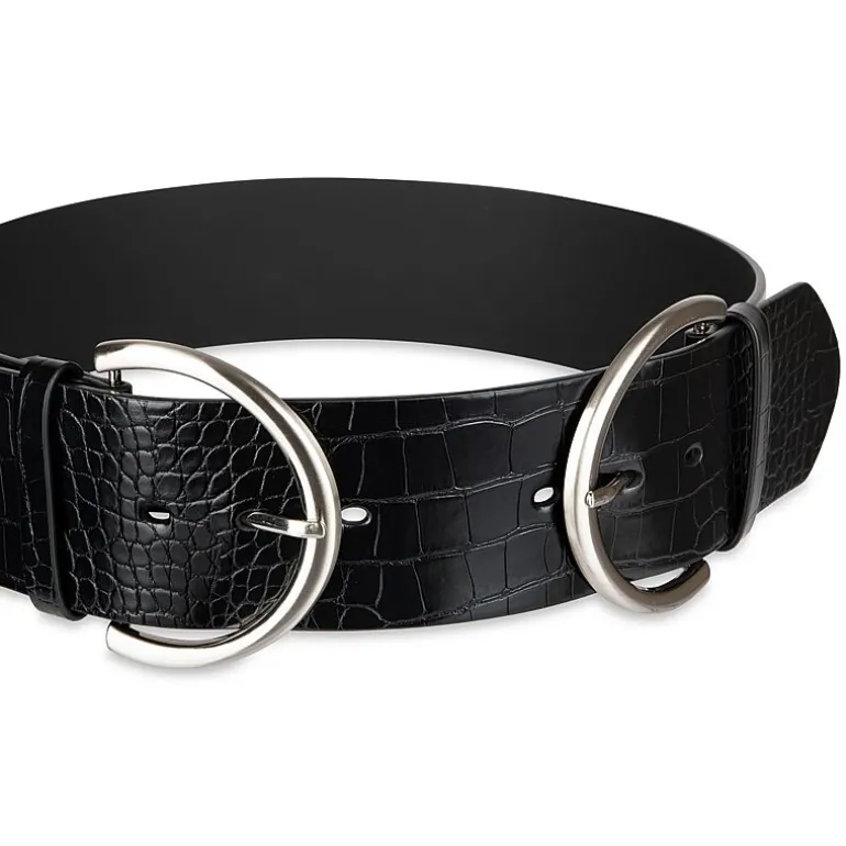 JS Jessica Simpson 2.5" Double Bucke Womens Belt