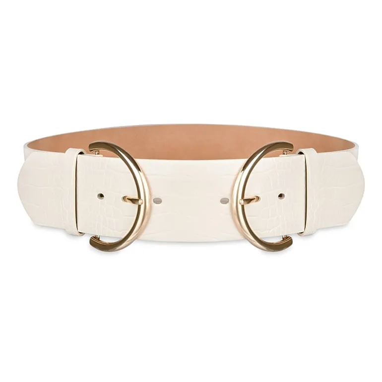 JS Jessica Simpson 2.5" Double Bucke Womens Belt