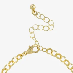 JS Jessica Simpson Gold Tone Charm Bracelet & Drop Earring Womens Crystal Heart 3-pc. Jewelry Set
