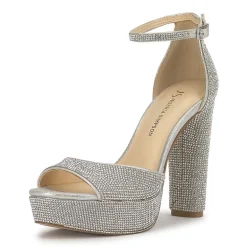 JS Jessica Simpson Izzella Womens Round Open Toe Block Heel Pumps