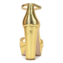 JS Jessica Simpson Izzella Womens Round Open Toe Block Heel Pumps