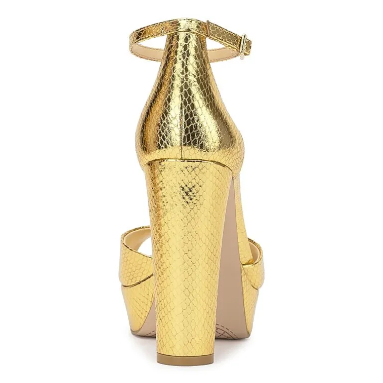 JS Jessica Simpson Izzella Womens Round Open Toe Block Heel Pumps
