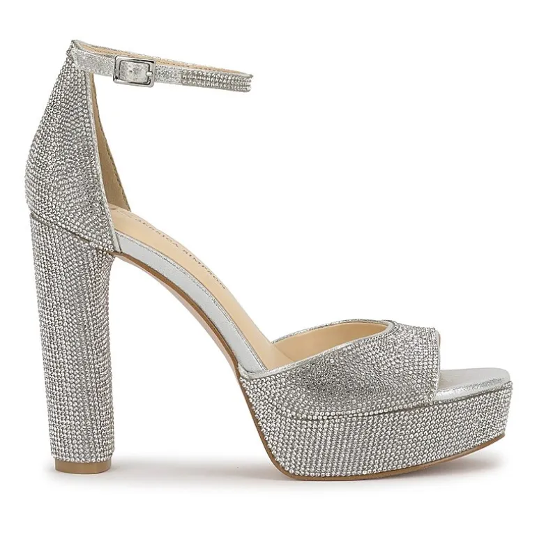 JS Jessica Simpson Izzella Womens Round Open Toe Block Heel Pumps