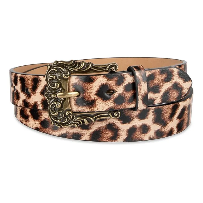 JS Jessica Simpson Ornate Buckle Womens Belt