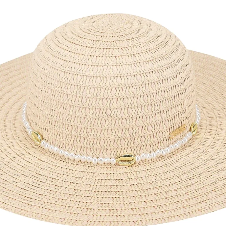 JS Jessica Simpson Pearl Band Womens Floppy Hat
