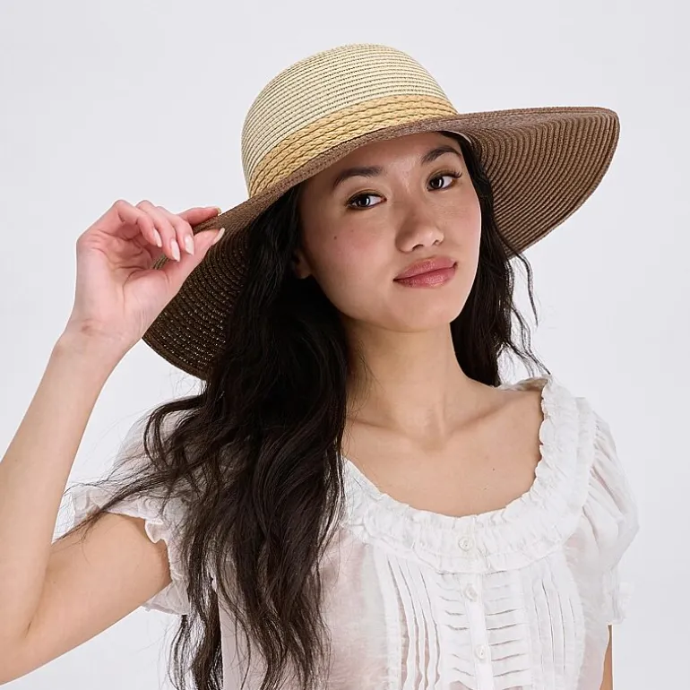 JS Jessica Simpson Pearl Band Womens Floppy Hat