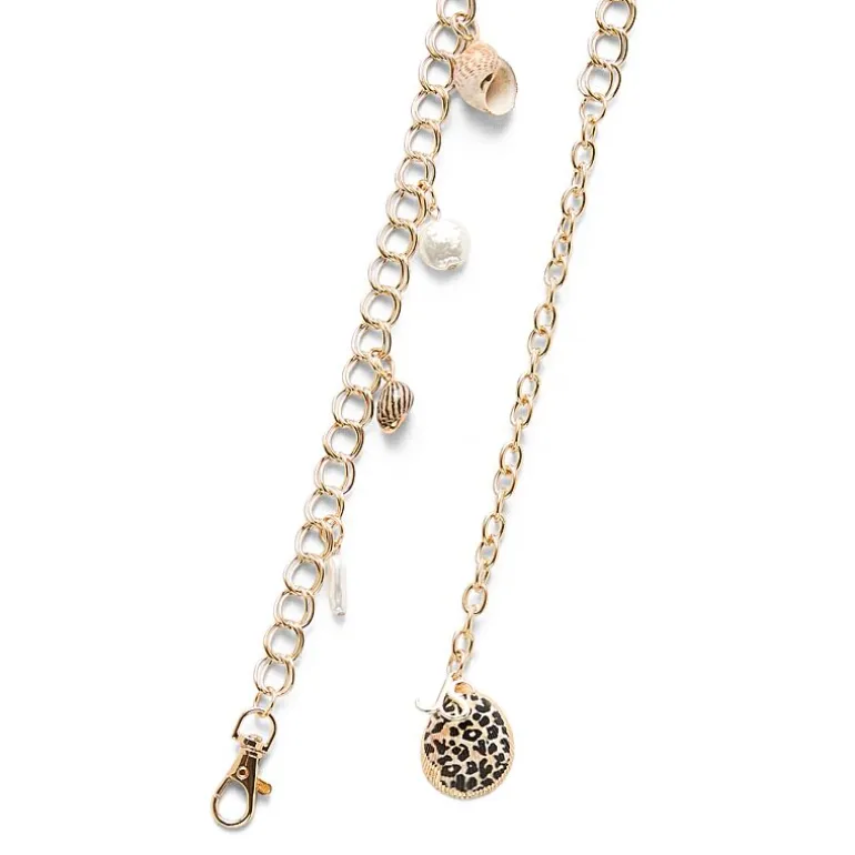 JS Jessica Simpson Shell Charm Chain Womens Belt