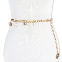JS Jessica Simpson Shell Charm Chain Womens Belt