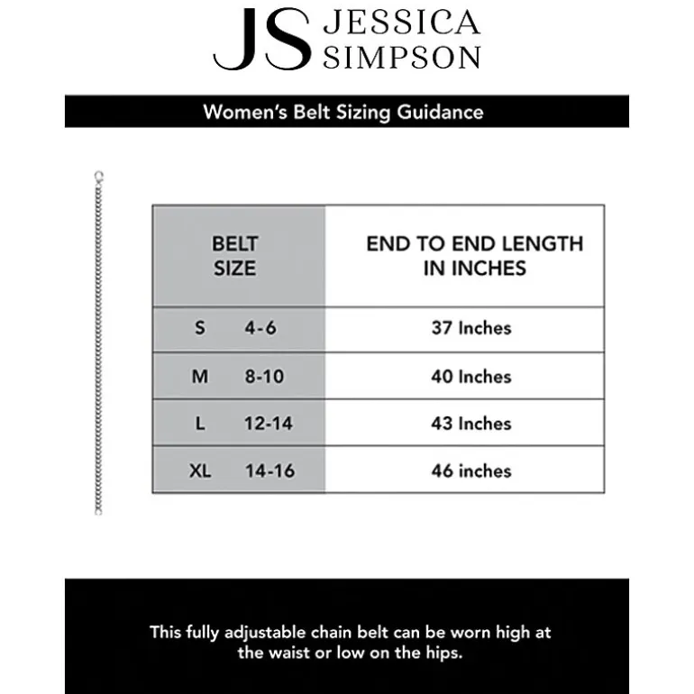 JS Jessica Simpson Shell Charm Chain Womens Belt