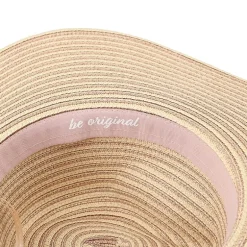 JS Jessica Simpson Stripe Shimmer Womens Floppy Hat