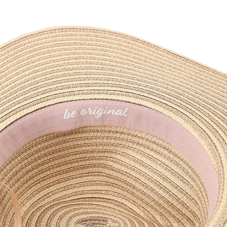 JS Jessica Simpson Stripe Shimmer Womens Floppy Hat