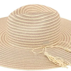 JS Jessica Simpson Stripe Shimmer Womens Floppy Hat