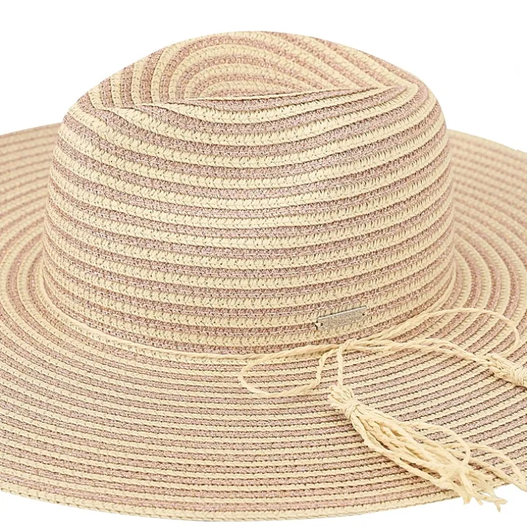 JS Jessica Simpson Stripe Shimmer Womens Floppy Hat