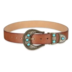 JS Jessica Simpson Turquoise With Hardware Womens Belt