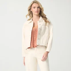 JS Jessica Simpson Womens Denim Embroidered Lightweight Jacket