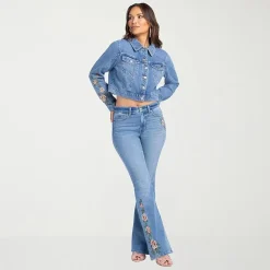 JS Jessica Simpson Womens High Rise Flare Leg Jean