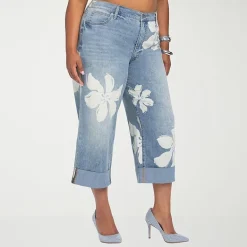 JS Jessica Simpson Womens Plus High Rise Boyfriend Jean